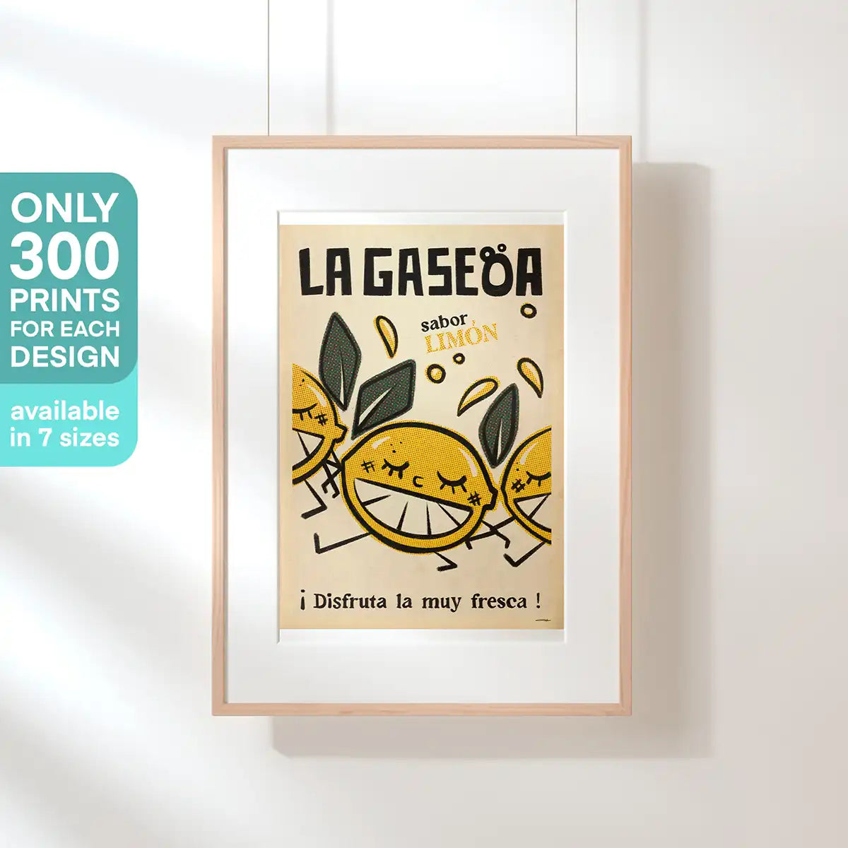 La Gaseoa Limón art print from the Spanish Capsule by Cha, limited edition of 300 prints, available in 7 sizes