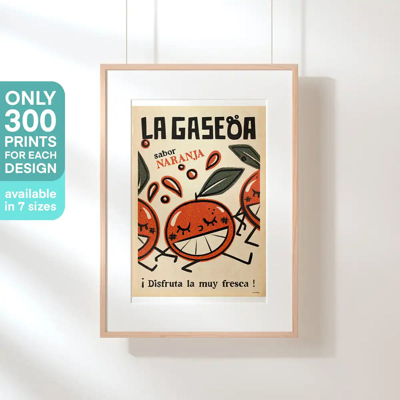 Gaseoa Naranja Spanish Capsule poster by Cha limited edition of 300 prints available in 7 sizes