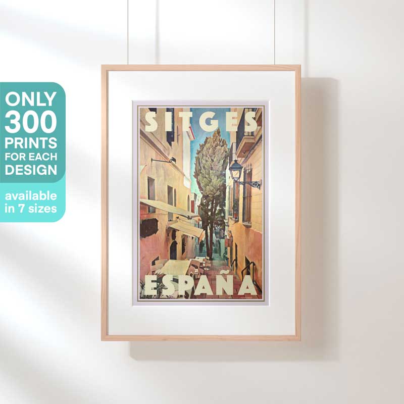 Limited Edition Sitges Travel Poster of Spain | Sitges Afternoon by Alecse