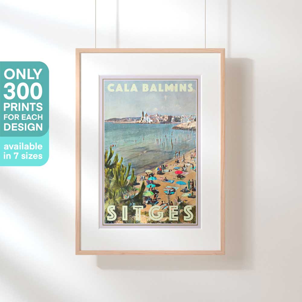 Limited Edition poster of Sitges | Cala Balmins poster by Alecse