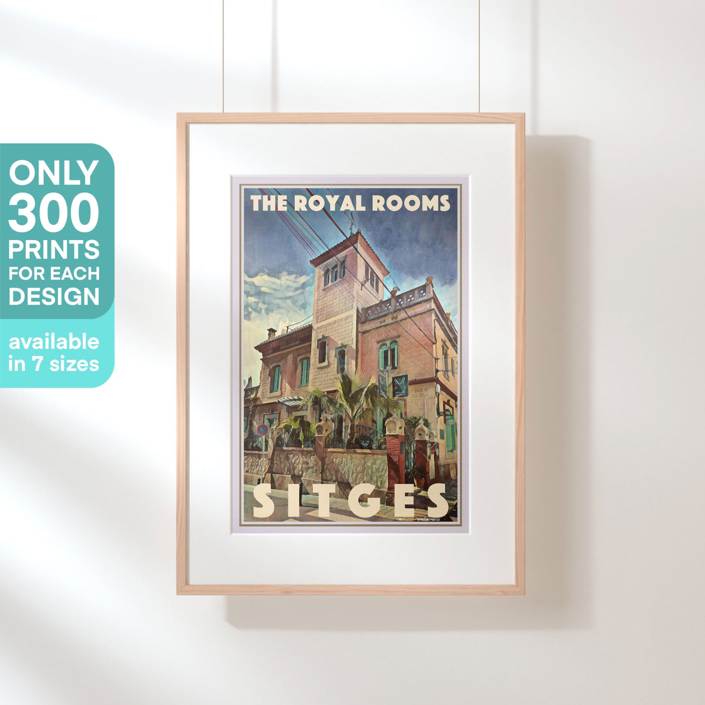 Limited edition The Royal Rooms Sitges fine art print by Alecse — only 300 copies printed worldwide on matte paper.