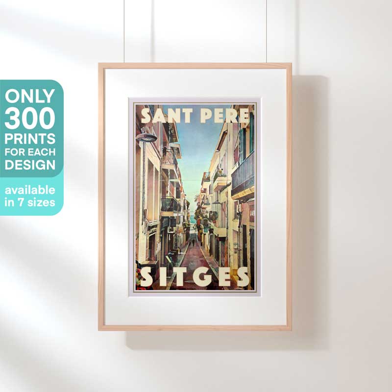 Limited Edition Spain Travel Poster of Sitges Catalonia