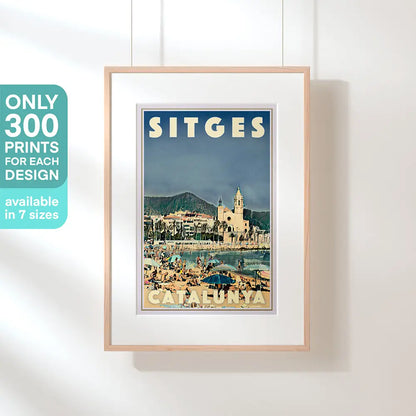 Limited edition Sitges Catalunya summer poster by Alecse, only 300 prints available worldwide