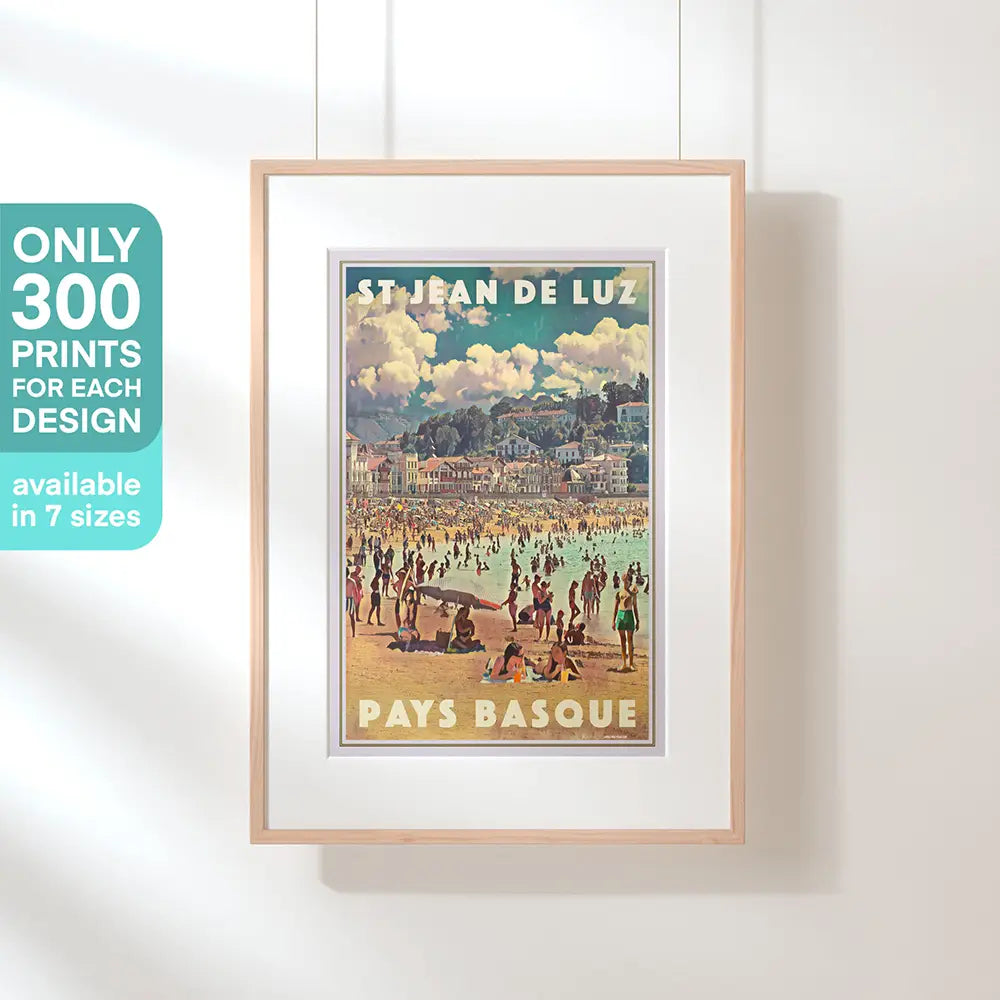Limited edition St Jean de Luz vintage poster framed