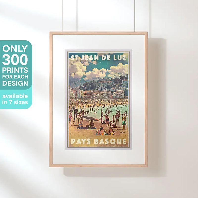 Limited edition St Jean de Luz vintage poster framed