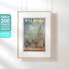 Vilnius poster 'Saint Ladislas Cathedral' by Alecse™ displayed in a hanging frame with a limited edition mention (300ex)