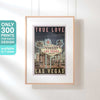 Hanging True Love Las Vegas poster, with text highlighting the limited-edition run of 300 copies only, ideal for collectors and lovers of Las Vegas