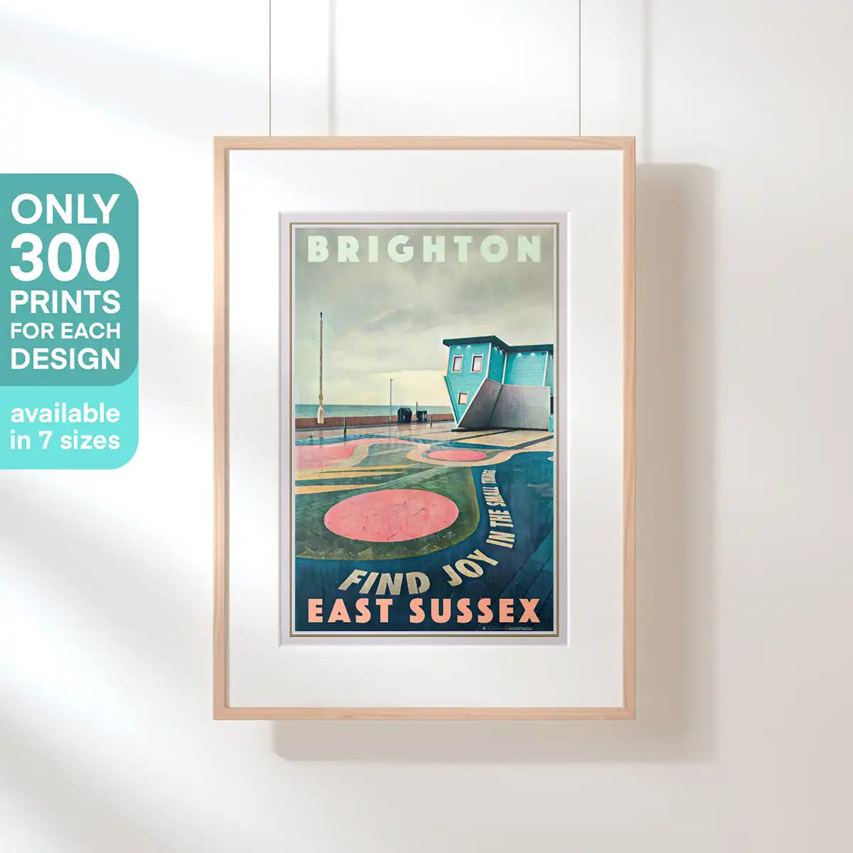 Brighton Find Joy limited edition poster by Alecse, part of a worldwide run of 300 prints