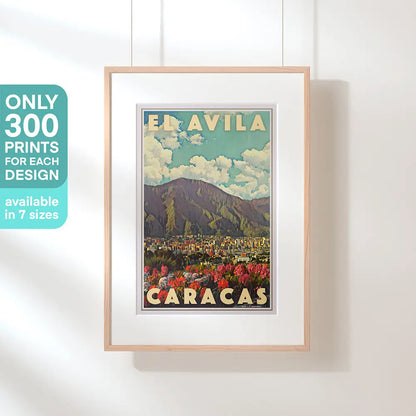 El Ávila Caracas limited edition poster by Alecse, part of a certified 300-copy fine-art series