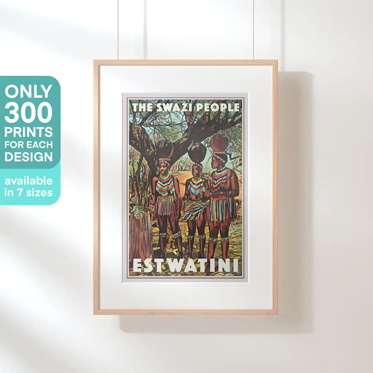 The Swazi People Eswatini travel poster by Alecse, limited edition of 300 prints