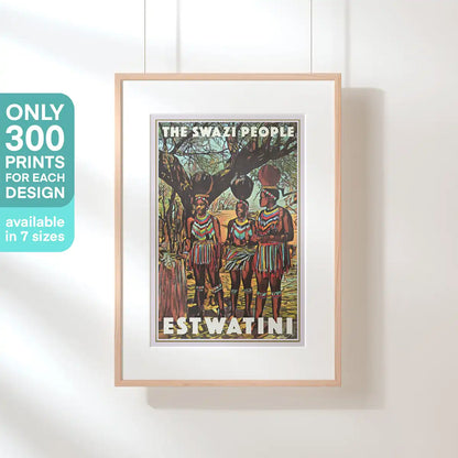 The Swazi People Eswatini travel poster by Alecse, limited edition of 300 prints