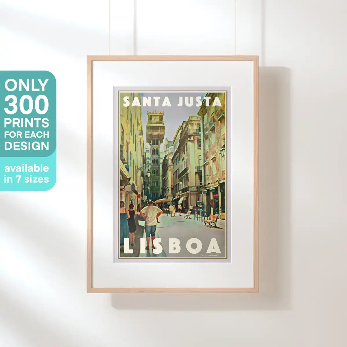 Santa Justa Elevator Lisbon poster limited edition of 300 prints by Alecse