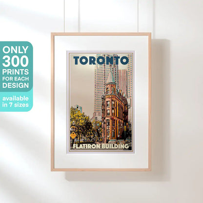 Limited edition Toronto Flatiron Building poster by Alecse, part of a 300-copy collector print series