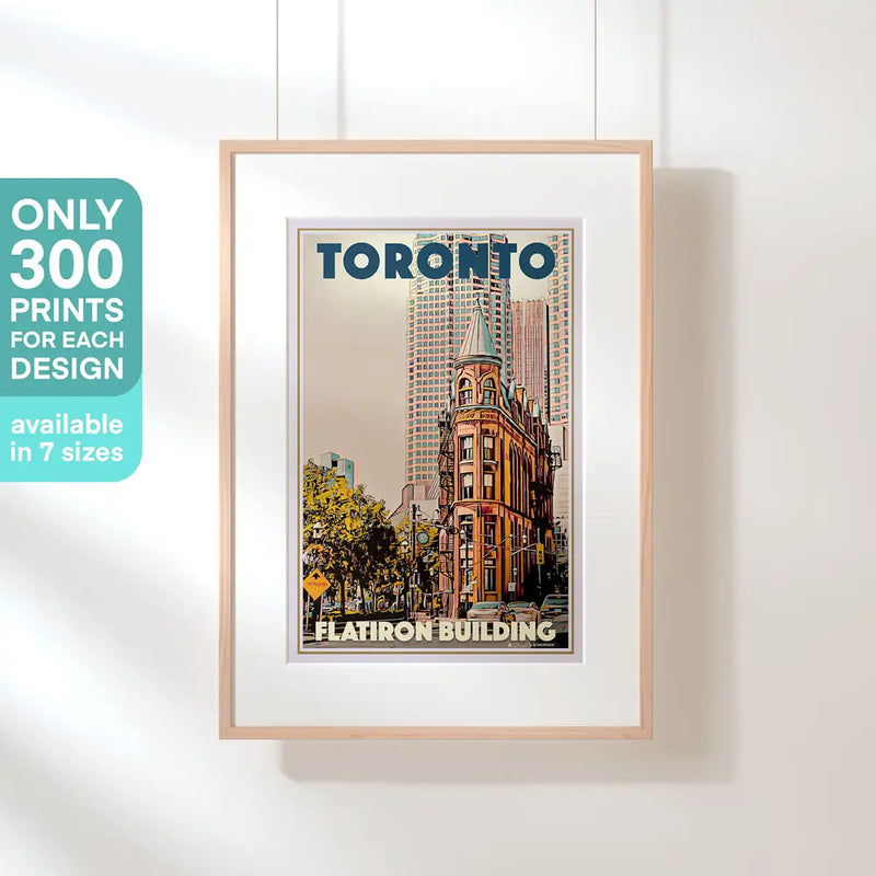 Limited edition Toronto Flatiron Building poster by Alecse, part of a 300-copy collector print series