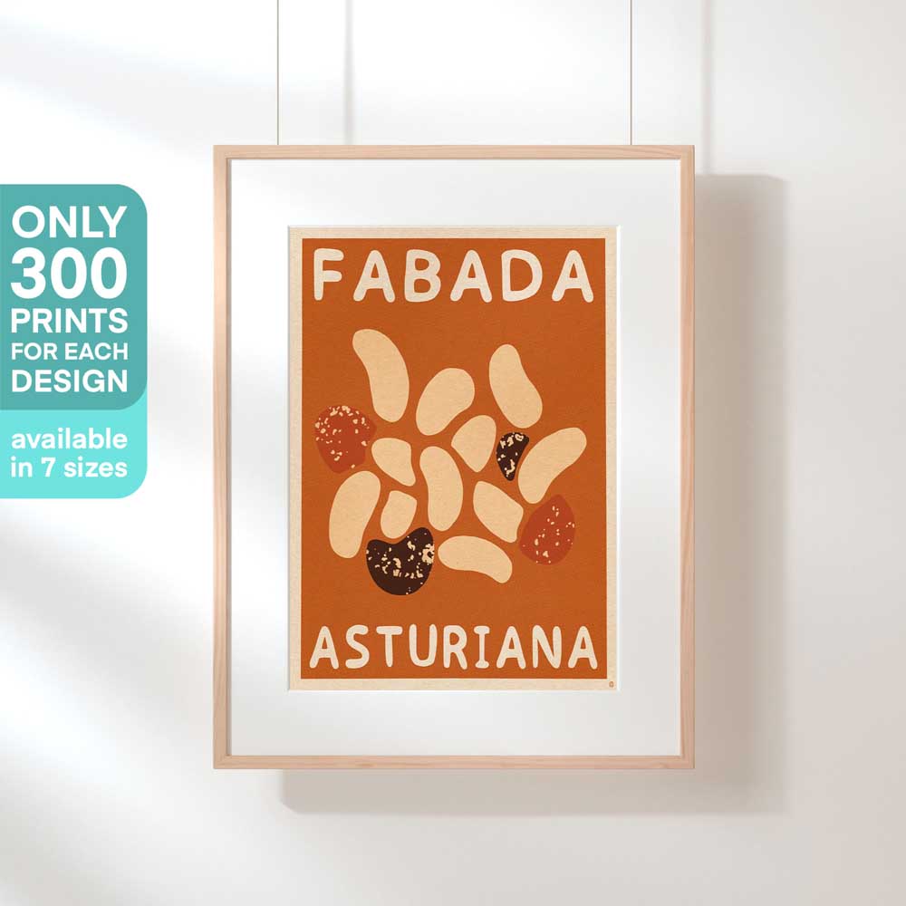 Limited Edition Fabada Poster by Cha | Set of Pastel Spanish Culinary Prints - Fabada Asturiana - Home Decor