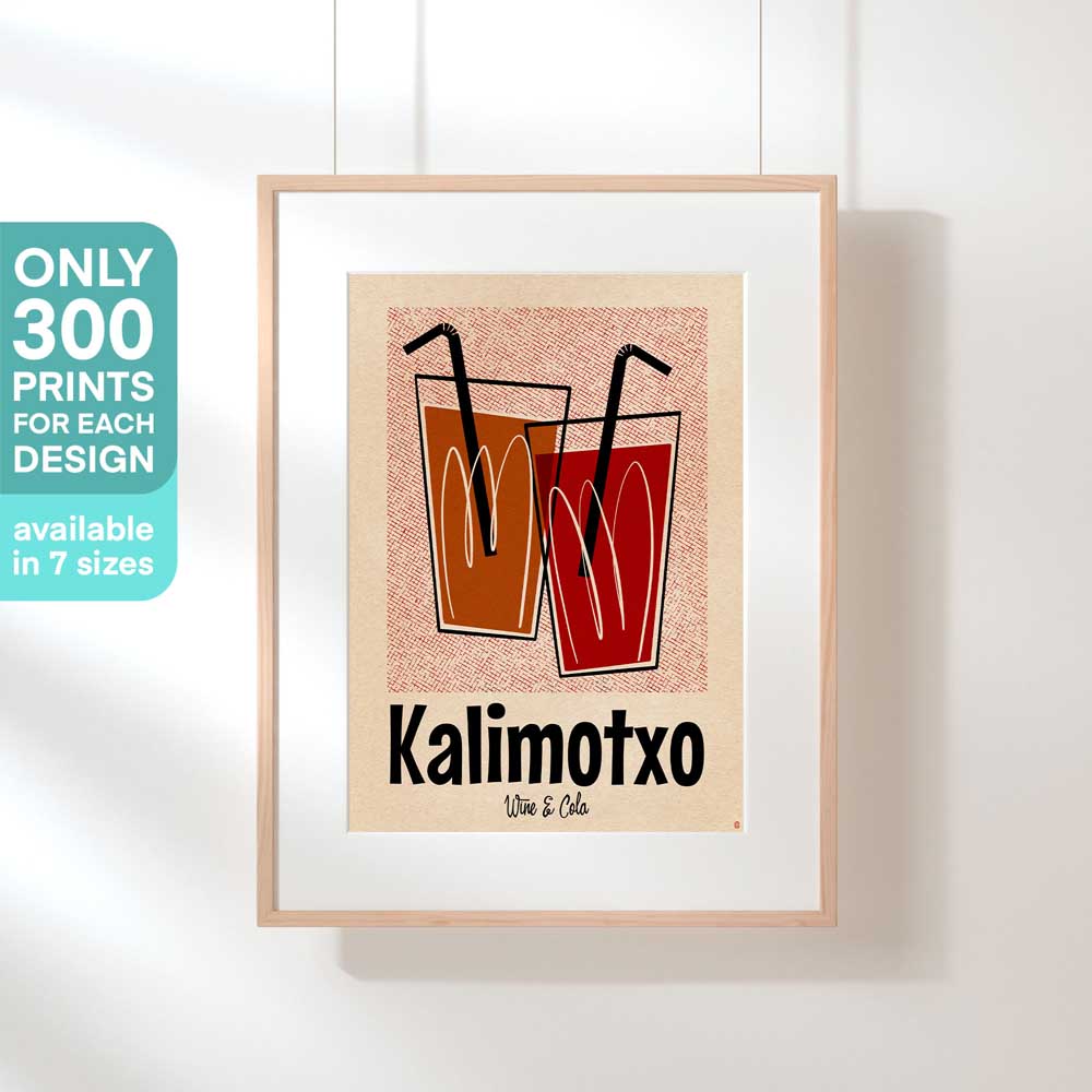 Exclusive Limited Edition KALIMOTXO Cocktail Poster - Spanish Libations Art Print