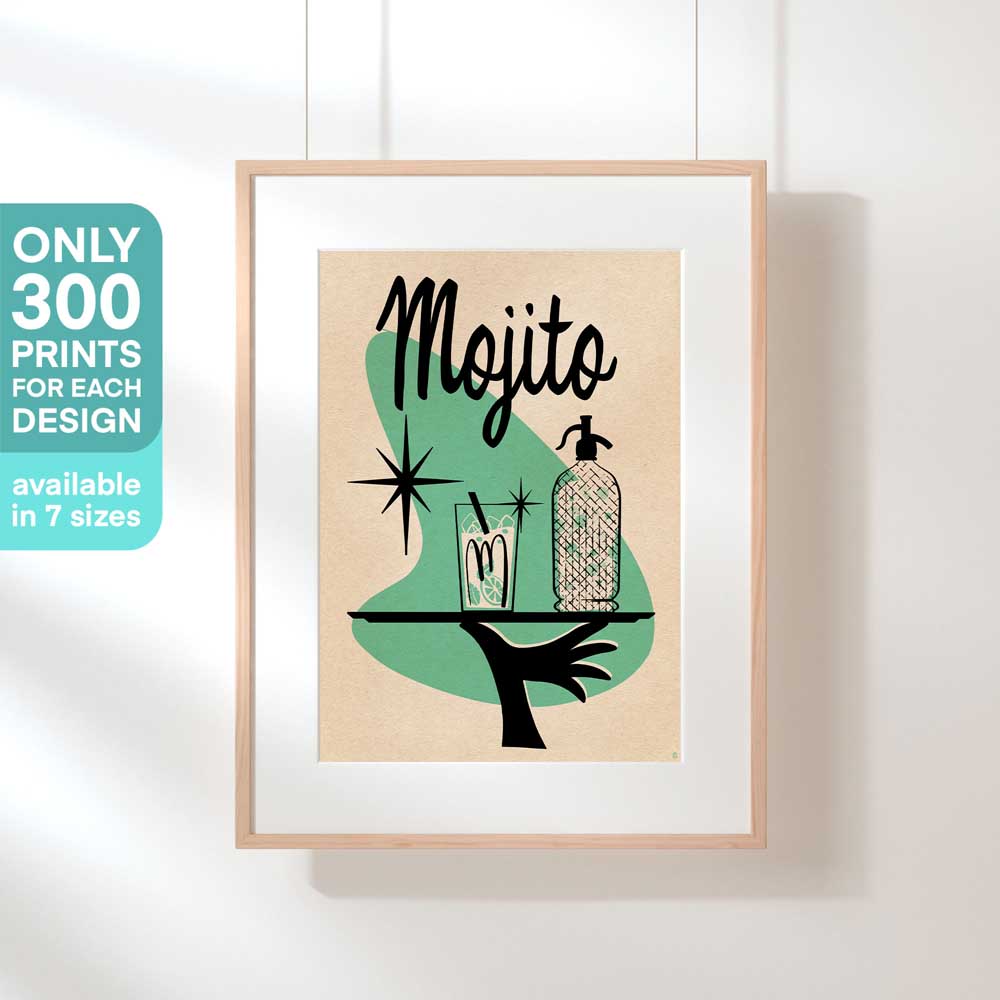 Limited Edition Mojito poster | Spanish Cocktail Poster Collection by Cha