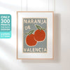 Limited Edition Naive poster of Oranges of Valencia 