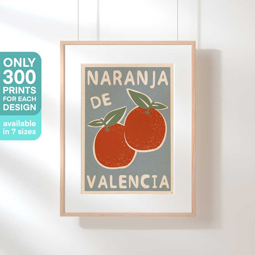 Limited Edition Naive poster of Oranges of Valencia 