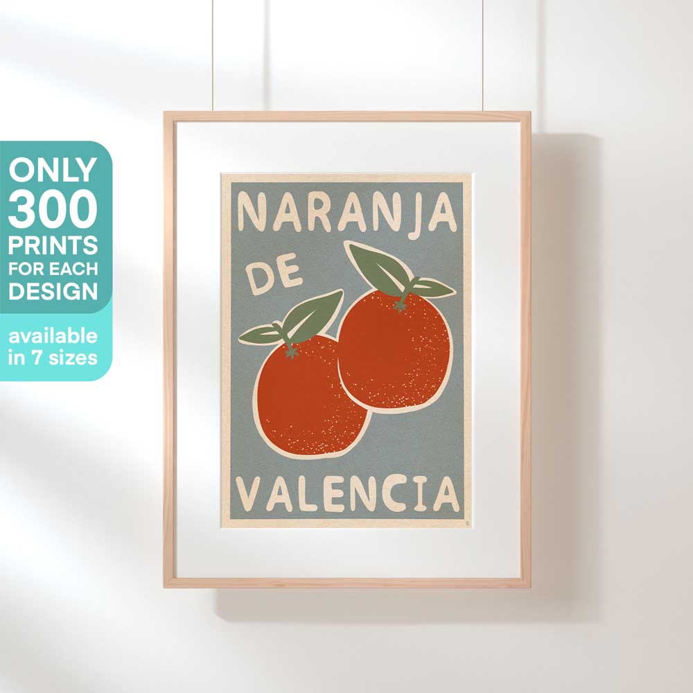 Limited Edition Naive poster of Oranges of Valencia