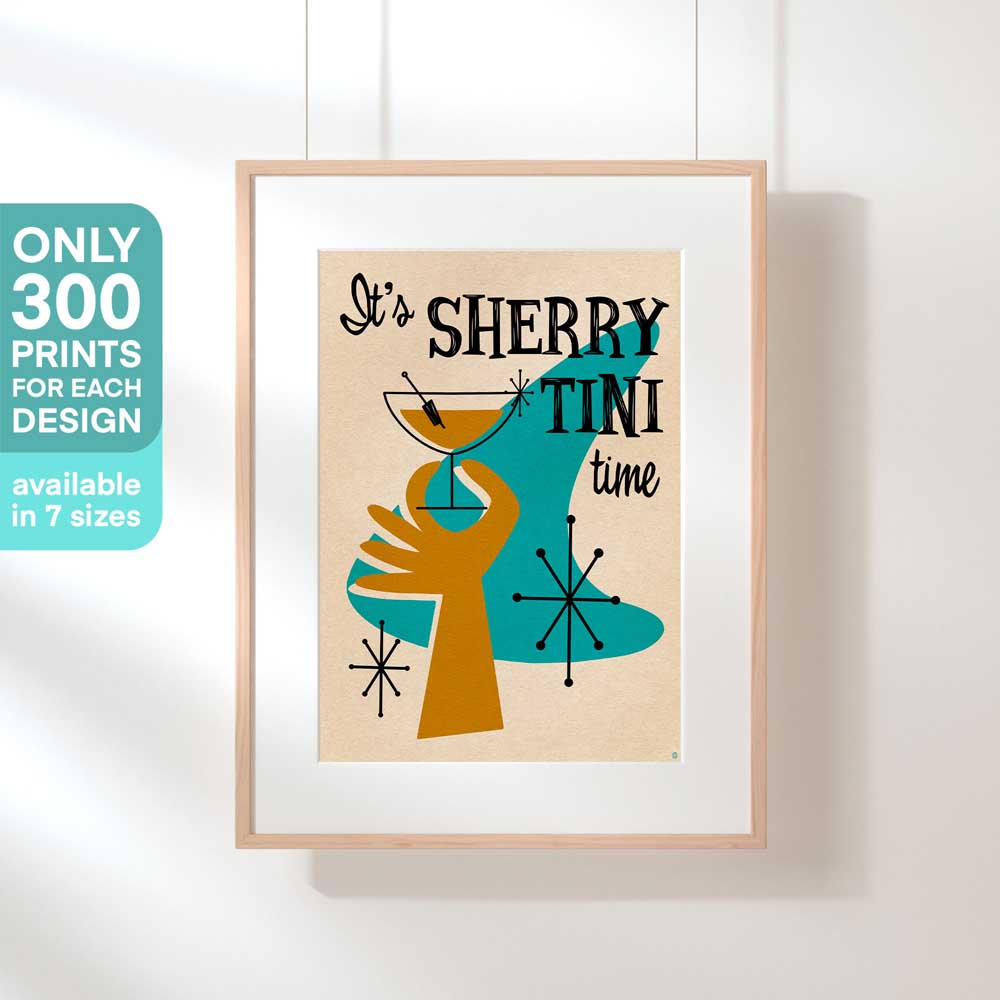 Limited Edition Classic Cocktail Poster | Sherry Tini Time by Cha x Spanish Capsule™