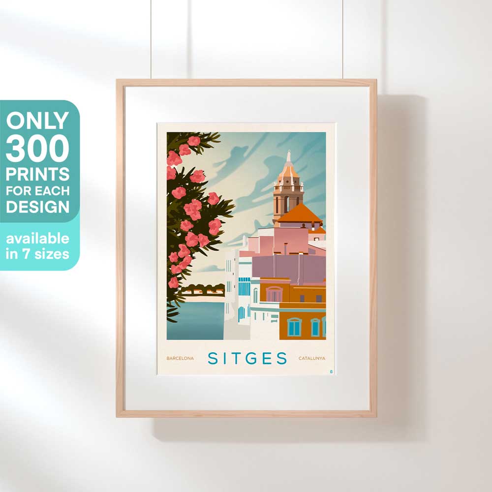 Limited Edition poster of Sitges by Cha | Sitges Seaview 2023