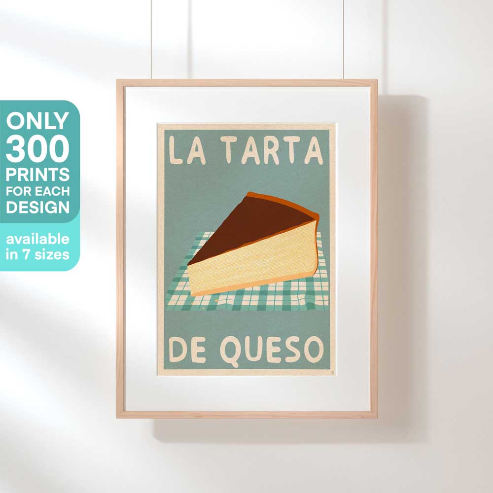 Collection of Spanish Culinary Prints - Spanish Cheesecake - Kitchen Decor - Artistic Dessert Depiction