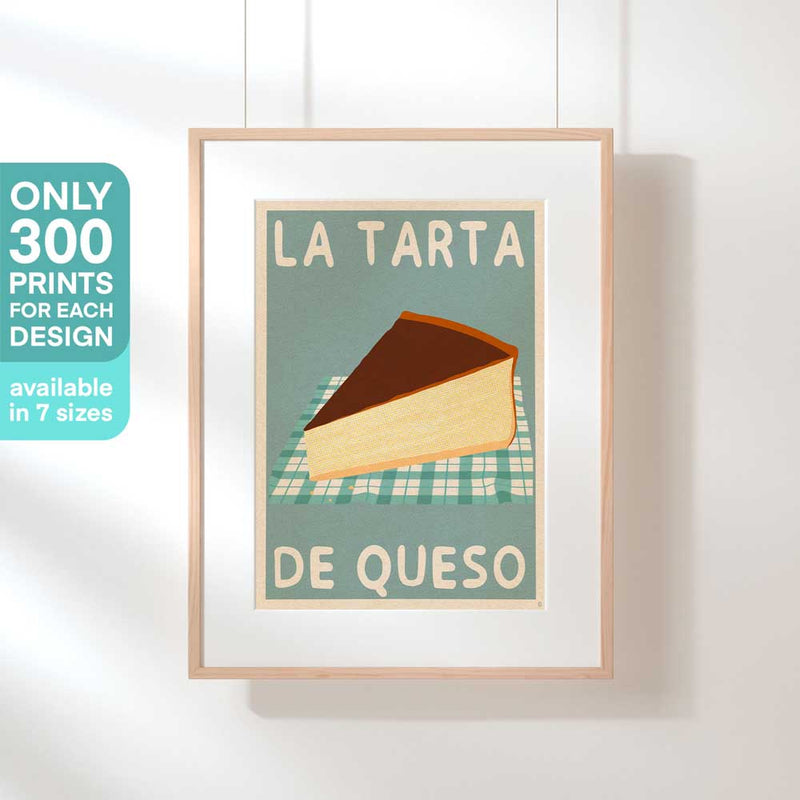 Collection of Spanish Culinary Prints - Spanish Cheesecake - Kitchen Decor - Artistic Dessert Depiction