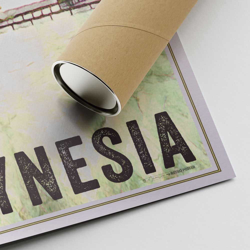 A tube of paper with the word "Nesia" printed on it, along with a cardboard tube.