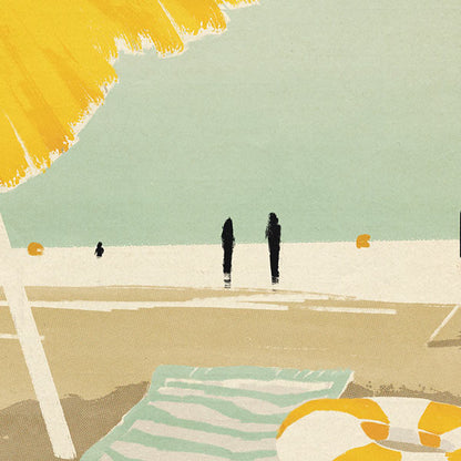 Details of the La Barceloneta poster created by Cha for Spanish Capsule™