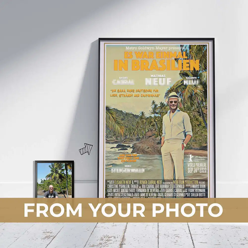 Commissioned movie poster from your photo and ideas, the best personalized gift