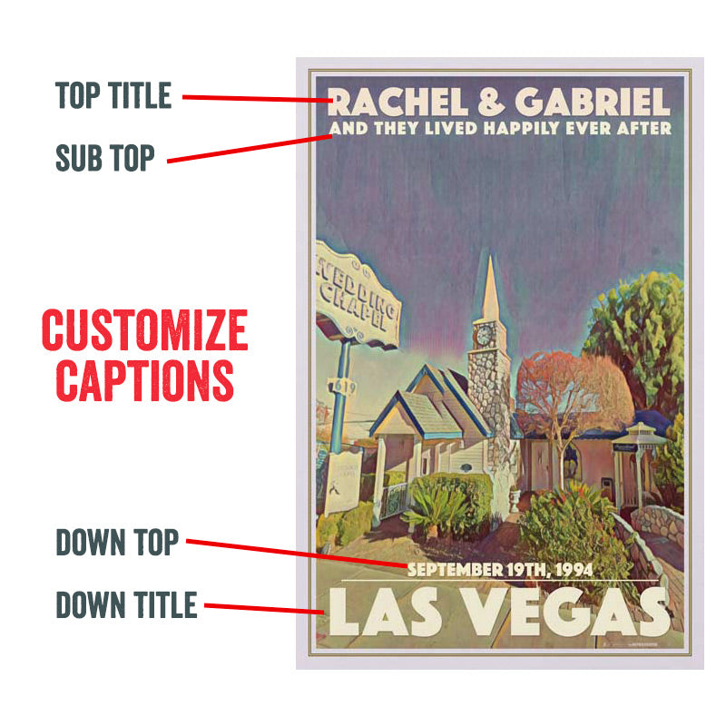 Personalize your chosen poster with up to 4 lines / titles / texts