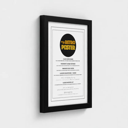 Black Classic Frame - Size A4