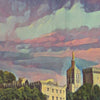 Close-up of the Avignon Poster – A detailed view of the Pont d’Avignon and surrounding landscape, showcasing Alecse’s soft rendering and vibrant colors