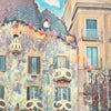 Close-up of Casa Batllo Poster showcasing Alecse's soft focus art style