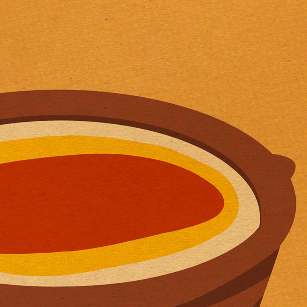 Intricate Details of Spanish Dessert Illustration - Crema Catalana