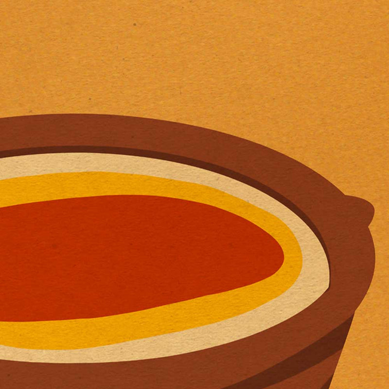 Intricate Details of Spanish Dessert Illustration - Crema Catalana