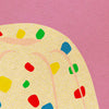 Intricate Gelatina Mosaico Dessert Art - Culinary Illustration - Pastel 70's Colors