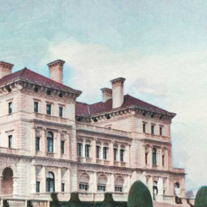 Close-up of Newport travel poster 'The Breakers', showing Alecse’s soft focus style and subtle color palette