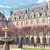 Close-up view of the Place des Vosges poster showing Alecse’s soft focus style.