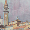 Details of the Tartini Square Poster of Piran showcasing Alecse's soft focus style