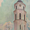 Close-up detail of the Vilnius poster 'Saint Ladislas Cathedral' by Alecse™, showcasing its artistic intricacies