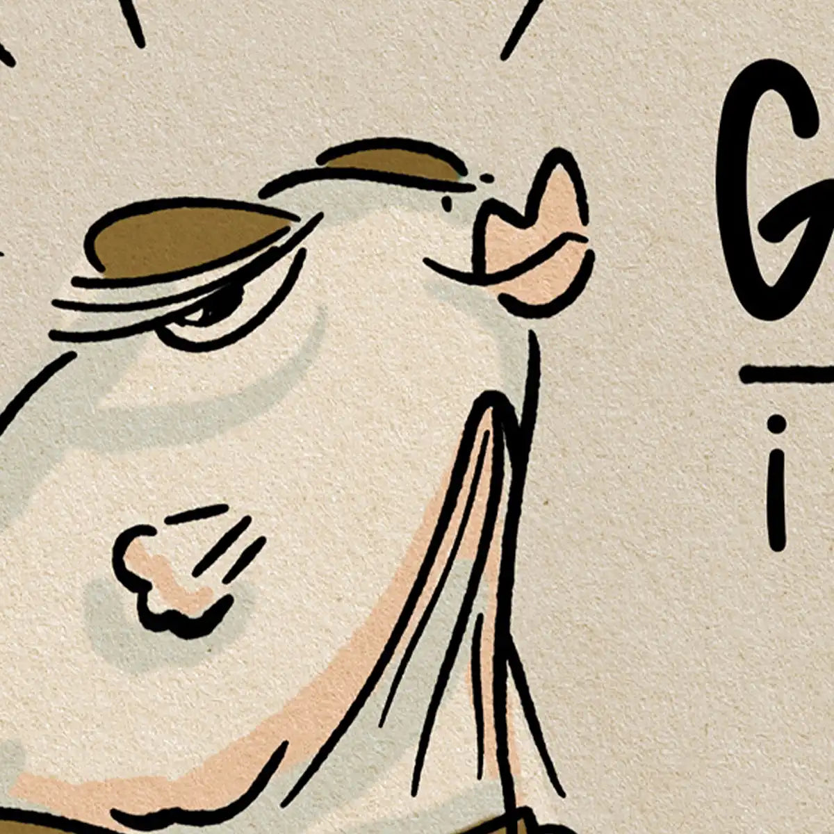 Close-up of Gilda i Vermut poster by Cha, inspired by the classic Spanish Gilda pintxo and vintage cinema posters.