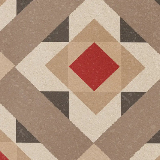 Close up of El Nolla Barcelona poster inspired by traditional geometric Nolla mosaic flooring