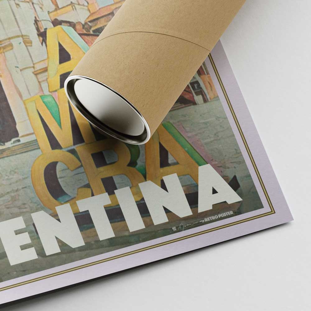 Signed corner and shipping tube of the Cordoba poster