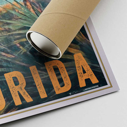 Authentic Delray Beach Poster - Signed by Artist Alecse with Elegant Shipping Tube