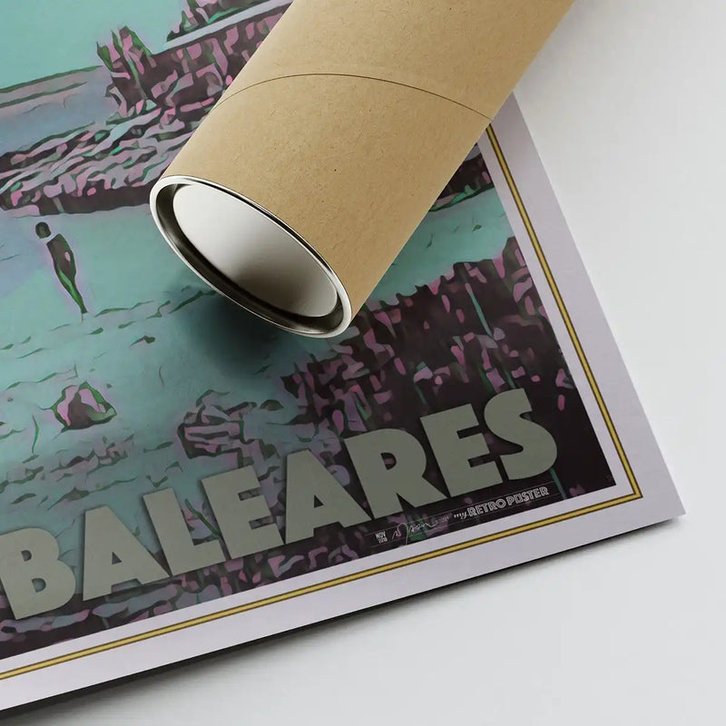 Ibiza San Antonio poster delivered in eco-friendly reinforced shipping tube