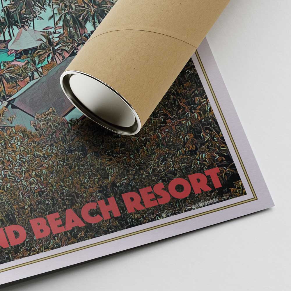 Corner of the Koh Chang poster with shipping tube