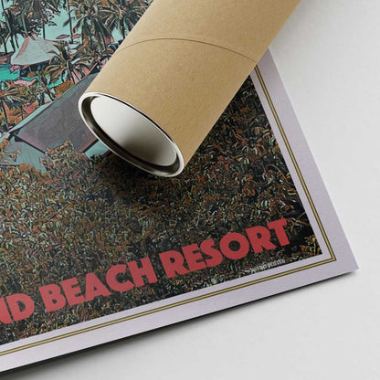 Corner of the Koh Chang poster with shipping tube