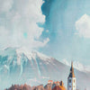 Close-Up View of Lake Bled Poster Showcasing Alecse’s Soft Focus Style and Serene Colors